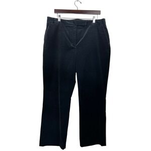 Brooks Brothers Velvet Pants Women 14 Blck Straight Leg NWT Holiday Quiet Luxury